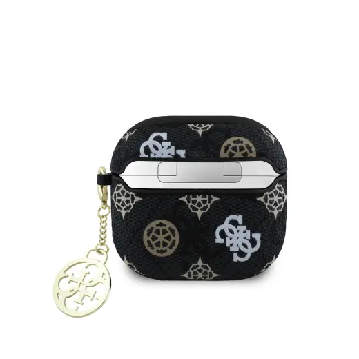 Guess PU 4G Peony Charm Case for AirPods 4 Black