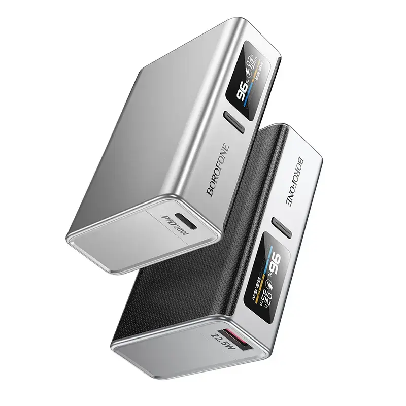 Borofone Power Bank 10000mAh BJ72 Energy - USB + Type C - QC 3.0 PD 20W grey