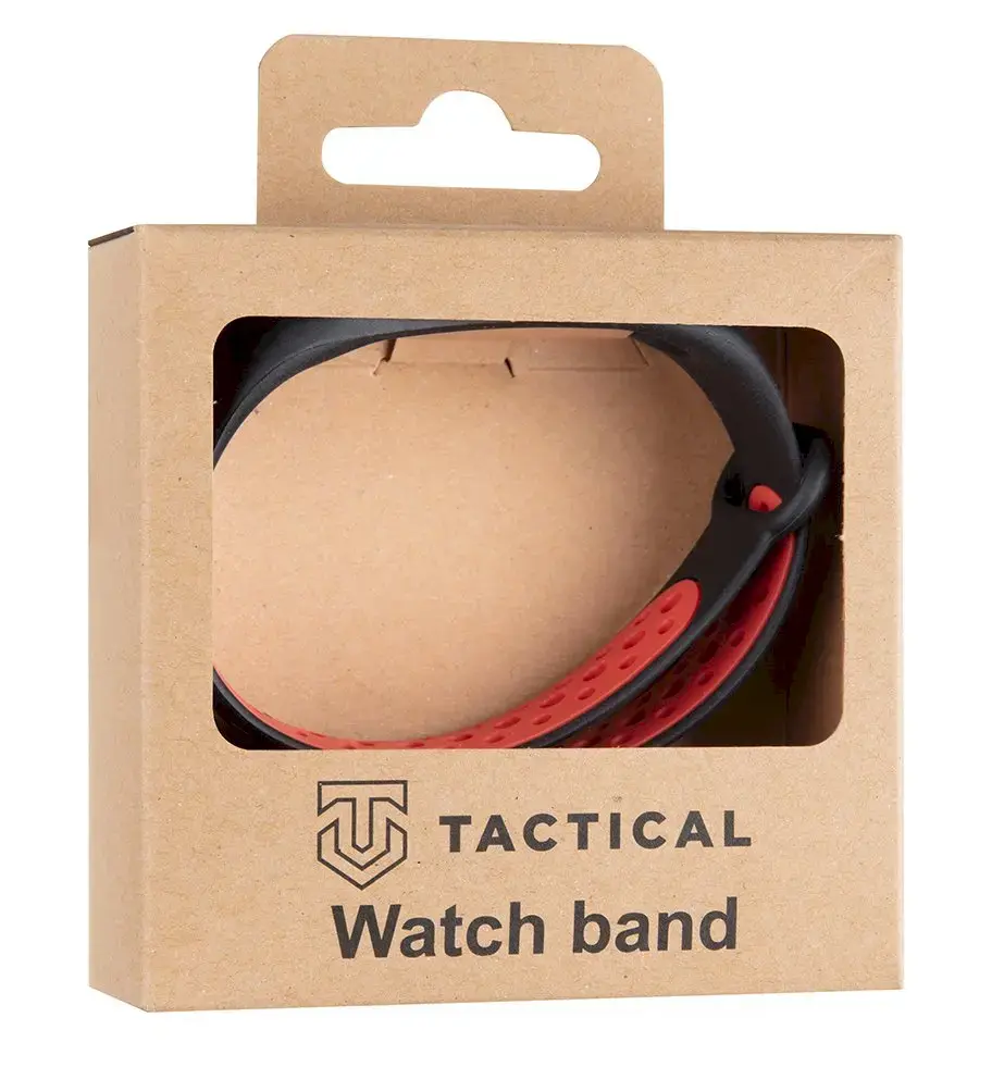 Tactical 281 Double Silicone Band for Xiaomi Mi Band 3|4 Black|Red