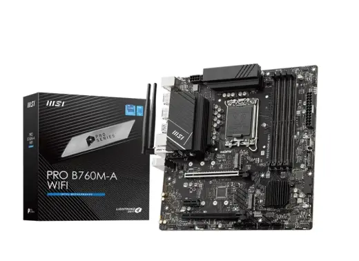 MSI Mainboard PRO B760M-A WIFI - micro ATX - Socket LGA1700 - Intel B760