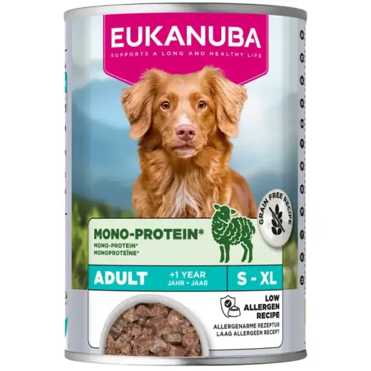 Konservi suņiem — EUKANUBA Special Care wet food for adult dogs, Mono-Protein Lamb 400G