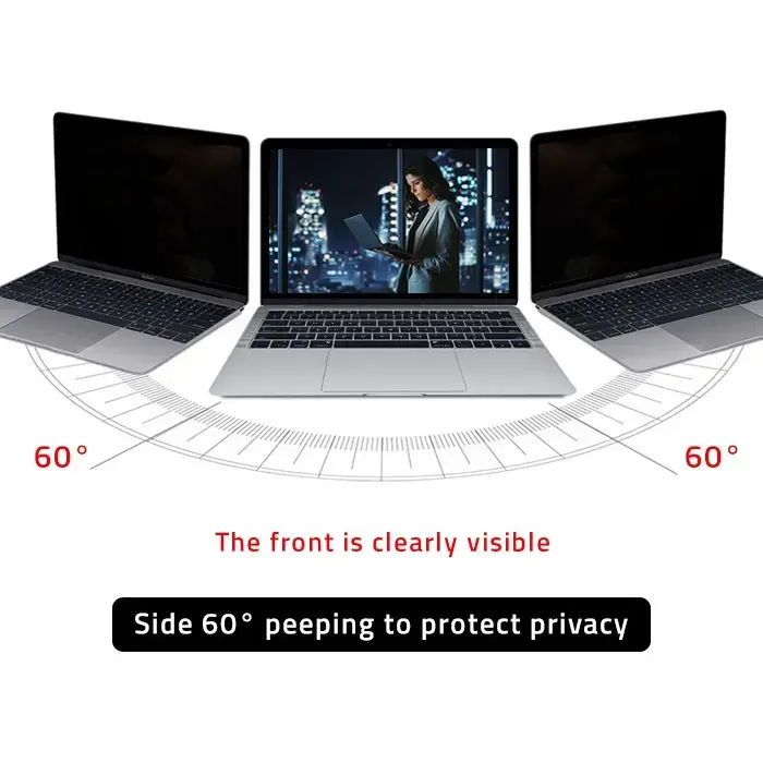Qoltec Privacy filter 23.8" | 16:9 | Eye protection | Panoramic