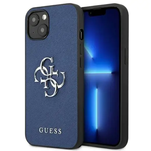 Guess GUHCP13MSA4GSBL iPhone 13 6,1"blue hardcase Saffiano 4G Metal Logo