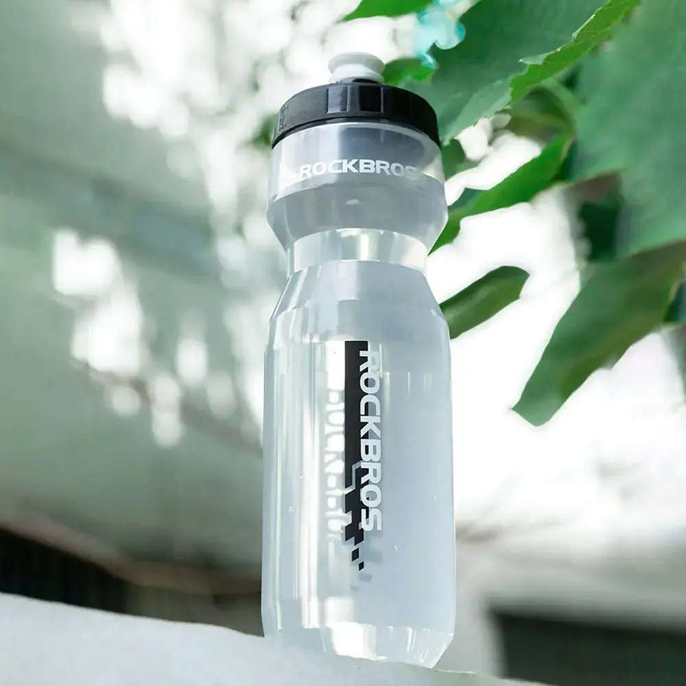 Rockbros 750 ml Bicycle Bottle - Transparent with Black Mouthpiece