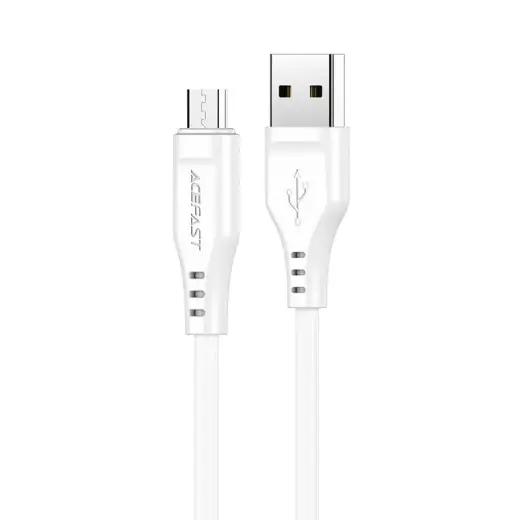 Acefast USB cable - micro USB 1.2m, 2.4A white (C3-09 white)