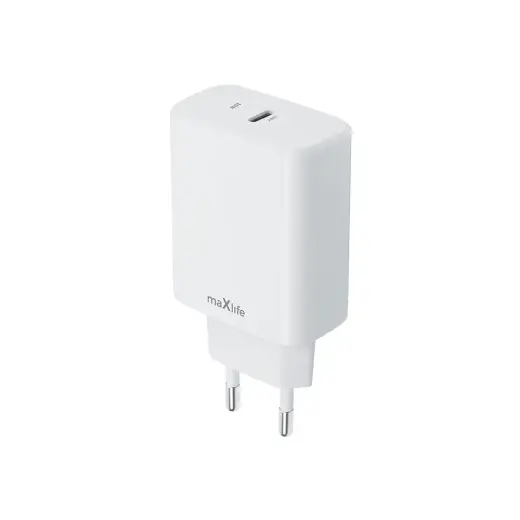 Maxlife MXTC-10-20C tīkla lādētājs | 20W | PD, QC | USB-C | balts