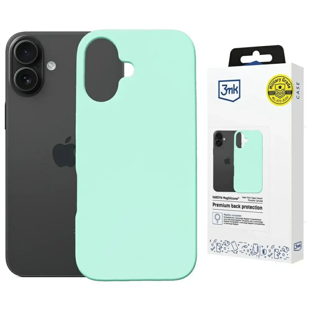 3MK Hardy MagSilicone Case for Apple iPhone 16 Sea Blue