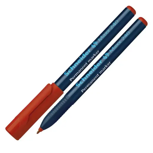 Noturīgais marķieris SCHNEIDER Maxx 240 konisks 1-2mm, sarkans