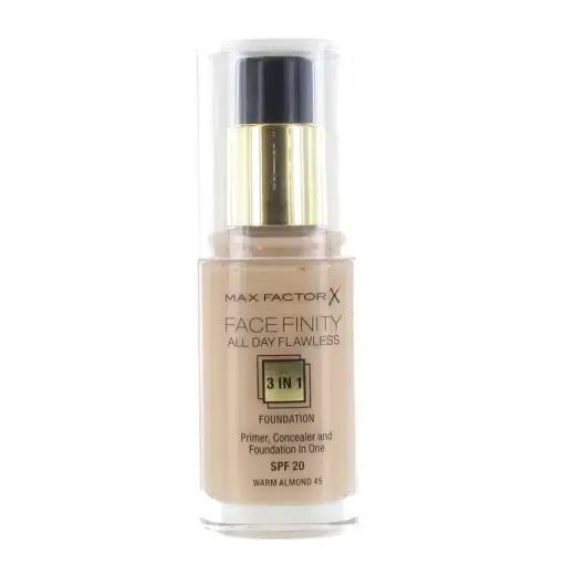 Max Factor Facefinity All Day Flawless 3 in 1 Foundation SPF30 30ml - #045 Warm Almond