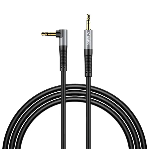 Orico AXW Mini Jack 3.5mm Male to Male Angled Audio Cable 2m - Black