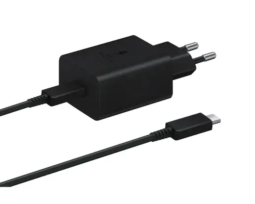 Samsung EP-T1510EBE travel charger | 15W | USB-C | with USB-C to USB-C cable included | black (OEM)