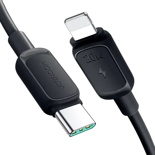 Joyroom Multi-Color Series A14 datu pārraides un uzlādes vads | USB-C uz Lightning | 20W | 1.2m | melns