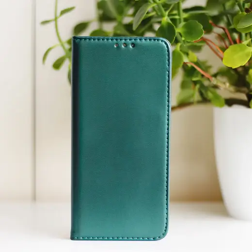 Smart Magnetic book case for Samsung Galaxy A06 4G dark green