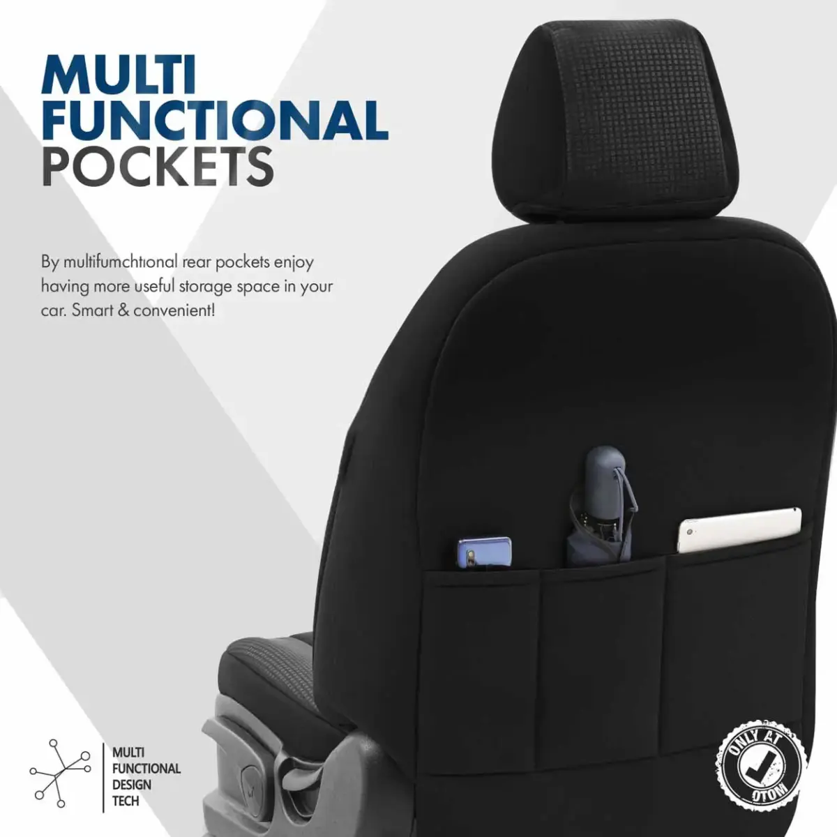 Car seat covers set OTOM TEMPO 1501 BLACK NZ