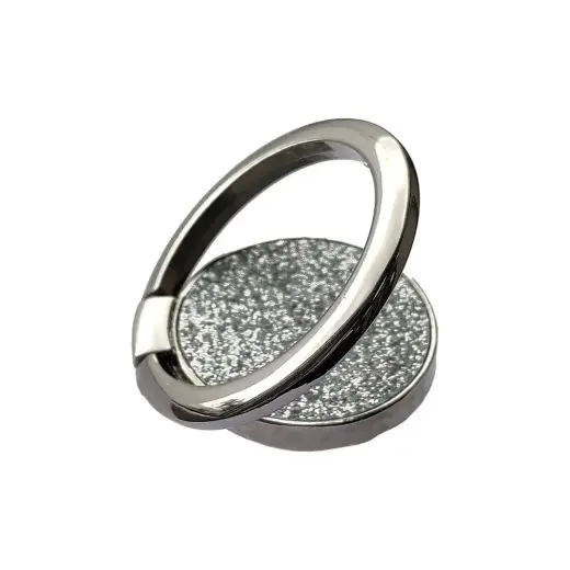 Ring Stand Glitter Holder for Smartphone silver