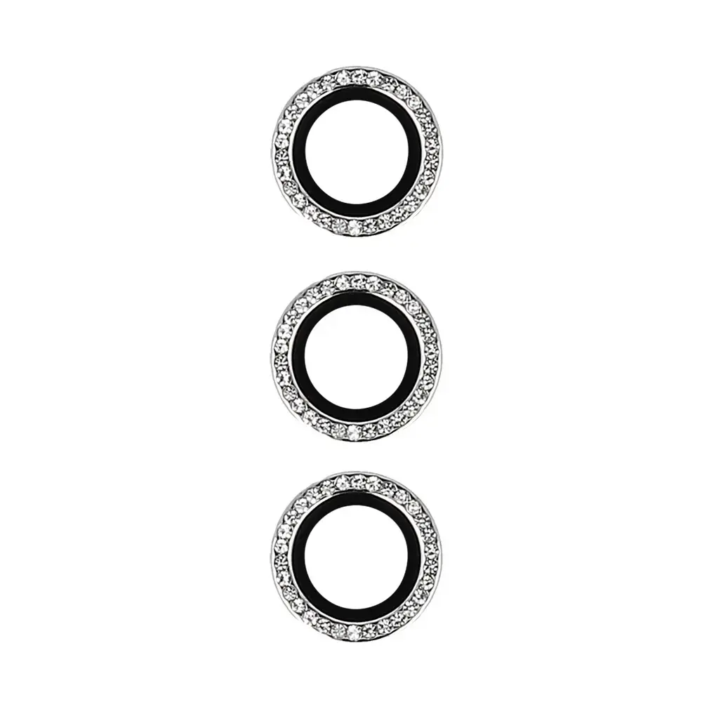 Tempered Glass HARD DIAMOND for camera (LENS) for Samsung Galaxy S24 Plus silver (lens 3 pieces)