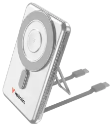 Verbatim Charge n Go väline akupank (powerbank) | 5 000 mAh | MagSafe, Wireless | hõbedane