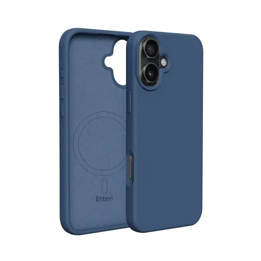 Etteri Silicone telefono dėklas su MagSafe palaikymu iPhone 17 mėlynas