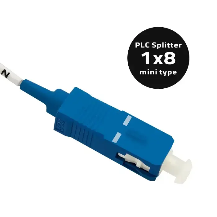 Qoltec PLC Splitter 1x8 | SC/PC - SC/PC | G.657A | Singlemode | 0.9mm