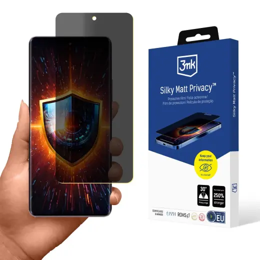 3mk Silky Matt Privacy protective film for phone Realme 14 Pro (privacy effect)
