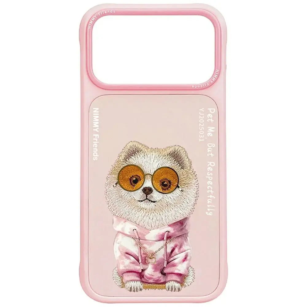 Etui Nimmy Glasses Cool Dog do iPhone 17  Pro różowy