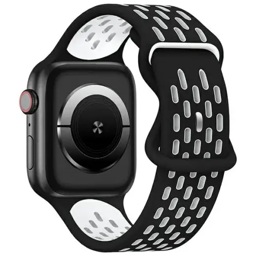 Beline New Sport viedpulksteņa siksniņa priekš Apple Watch (38/40/41 mm) | silikons | melna/balta