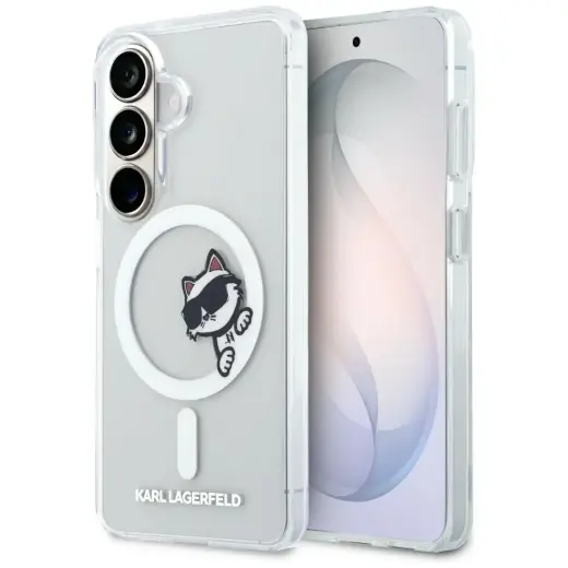 Karl Lagerfeld IML Peekaboo Choupette MagSafe чехол для телефона Samsung Galaxy S26 (S942) прозрачный