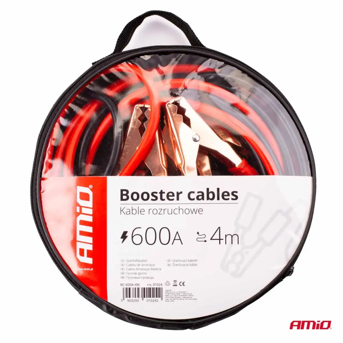 Booster cables  600A - 4m AMIO-01024