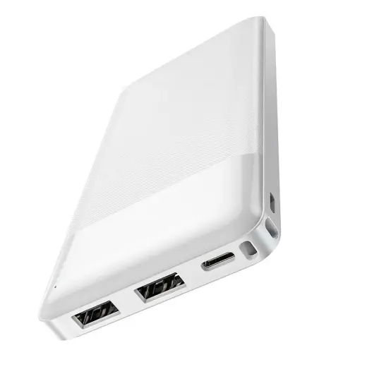 Hoco J72 Easy travel väline akupank (powerbank) | 10 000 mAh | 10W | USB-A, Micro USB, USB-C | valge