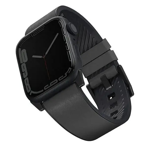UNIQ pasek Straden Apple Watch Series 4|5|6|7|8|SE|SE2|Ultra 42|44|45mm. Leather Hybrid Strap grey|szary