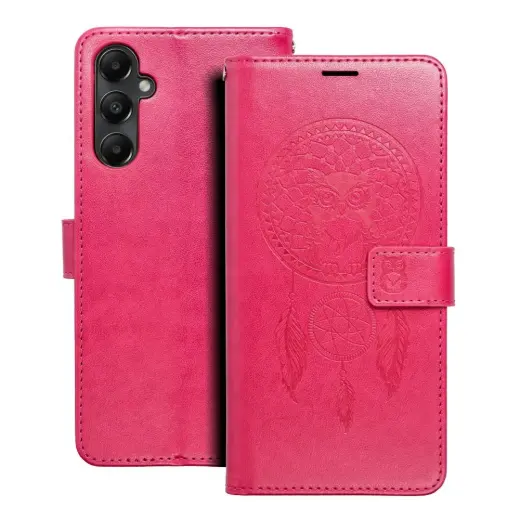 MEZZO dreamcatcher knyginio tipo telefono dėklas Samsung Galaxy A05s (A057) rožinis