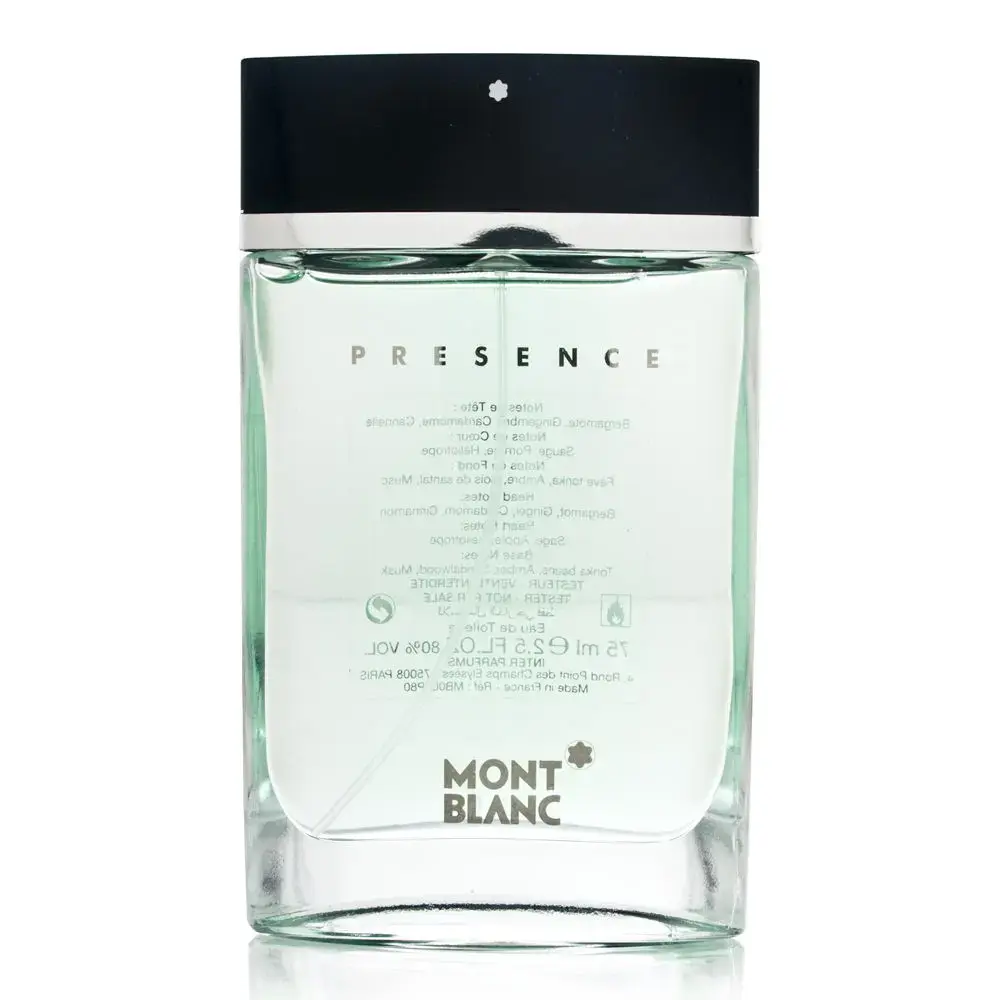 Mont Blanc Presence by Mont Blanc Tester for Men Eau De Toilette Spray 2.5 Oz - All