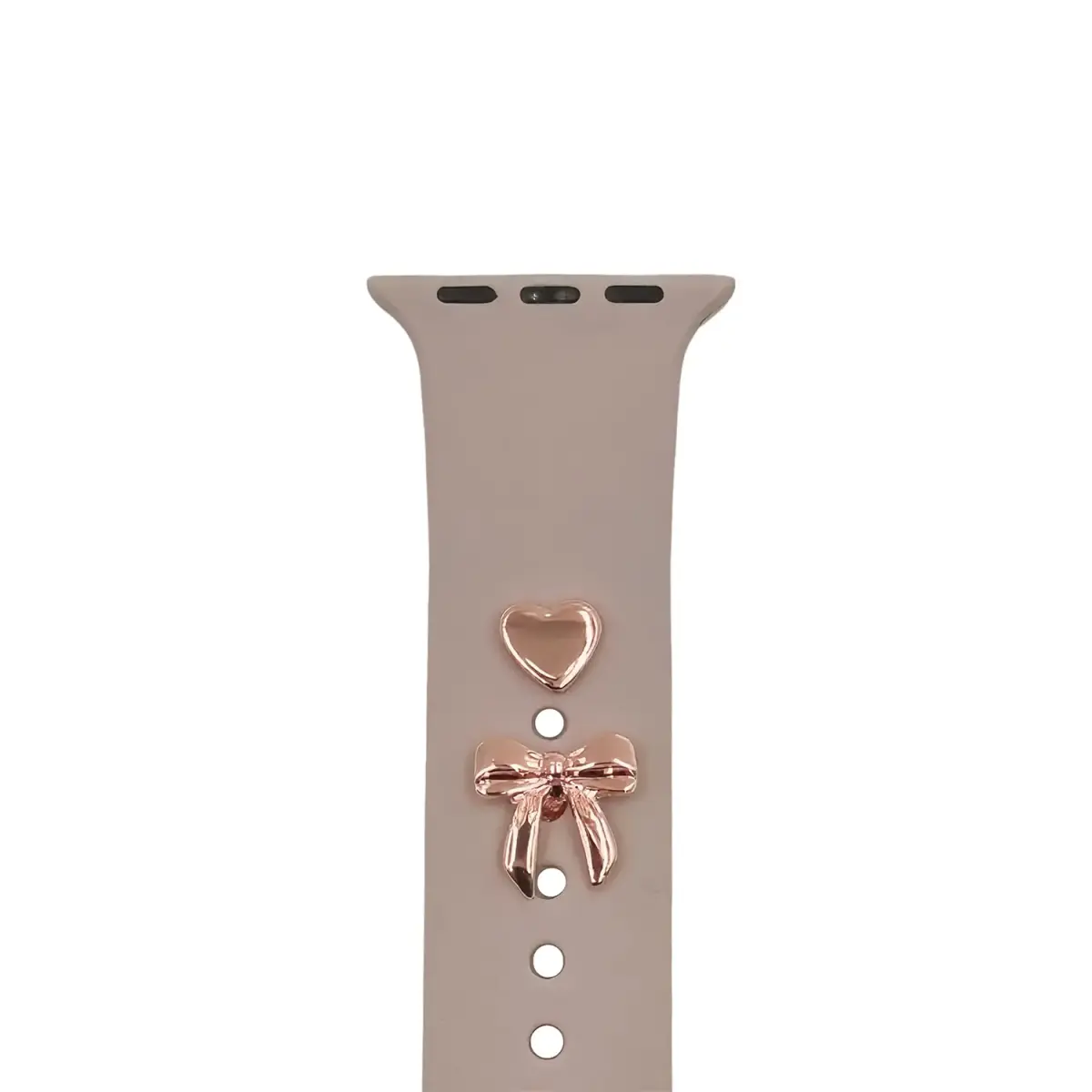 Pin Charms set for watch straps bow rose gold