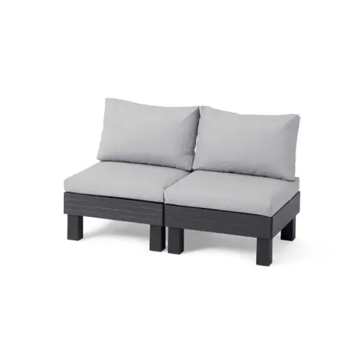 Sodo sofa dvivietė Elements 2 Vieta pilka/šviesiai pilka
