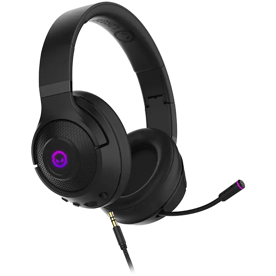 Lorgar Noah 701, gaming headset with microphone, 2.4G+ BT 5.0 Realtek 8763, battery 1000mAh, type-C charging cable 0.8m, audio cable 1.5m, size:195*185*80mm, 0.28kg. Black