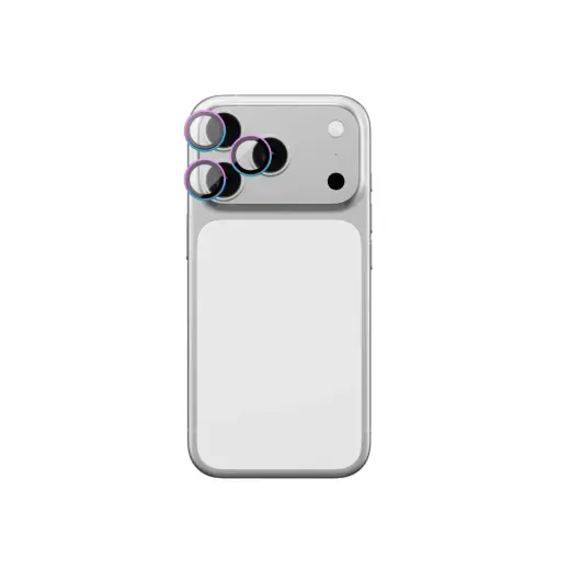 AmazingThing Lens Glass for iPhone 17 Pro | Pro Max with Rainbow Aluminum Frame