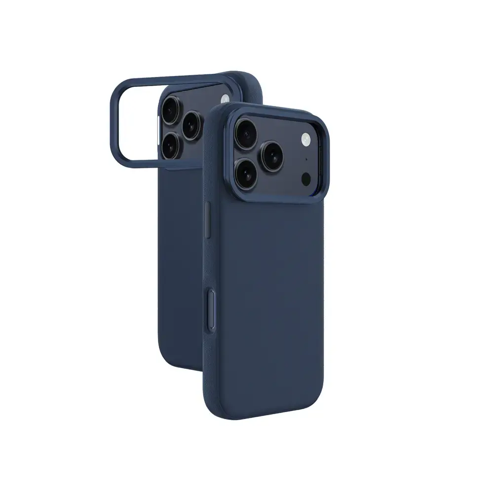AmazingThing Glamour maciņš telefonam ar statīvu Apple iPhone 17 Pro Max zils