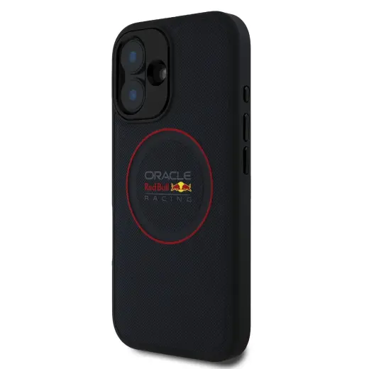 Red Bull PU Leather Red Ring telefona maciņš priekš iPhone 16 zils ar MagSafe atbalstu