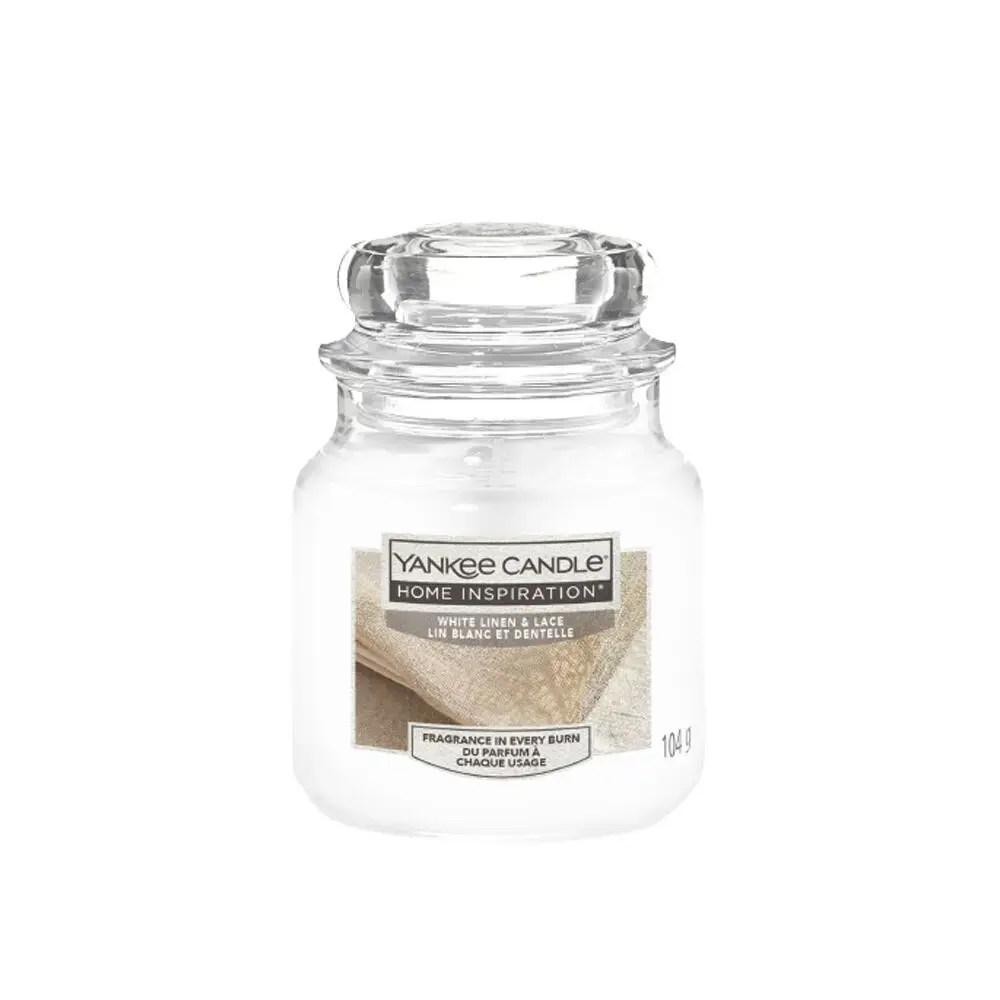 Yankee Candle Home Inspiration White Linen and Lace - Scented Candle - 104.0 G
