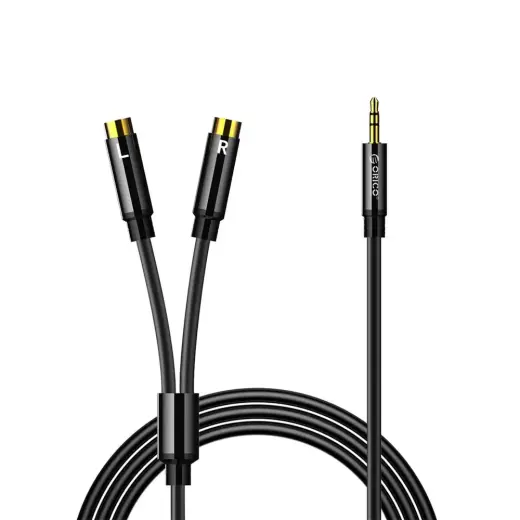 Orico AXRF audio cable mini jack 3.5 mm to 2x RCA female 5 m - black