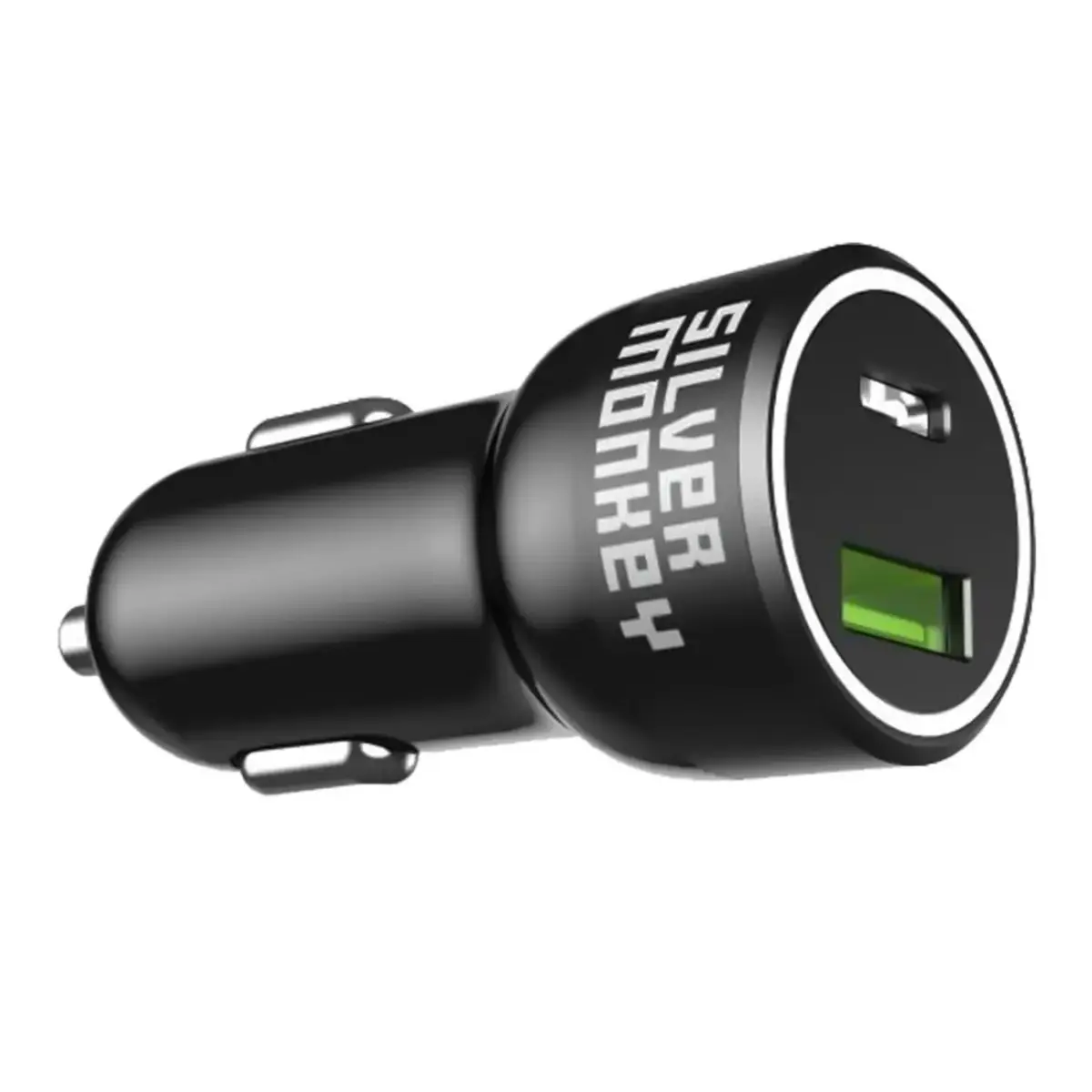Silver Monkey SMA078 car charger | 45W | PD, QC | USB-C, USB-A | black
