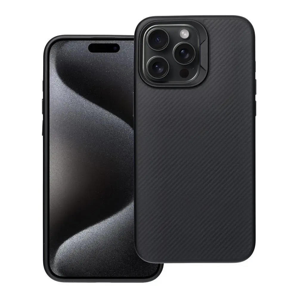 Carbon Elite Mag maciņš ar MagSafe atbalstu telefonam iPhone 15 Pro Max melns