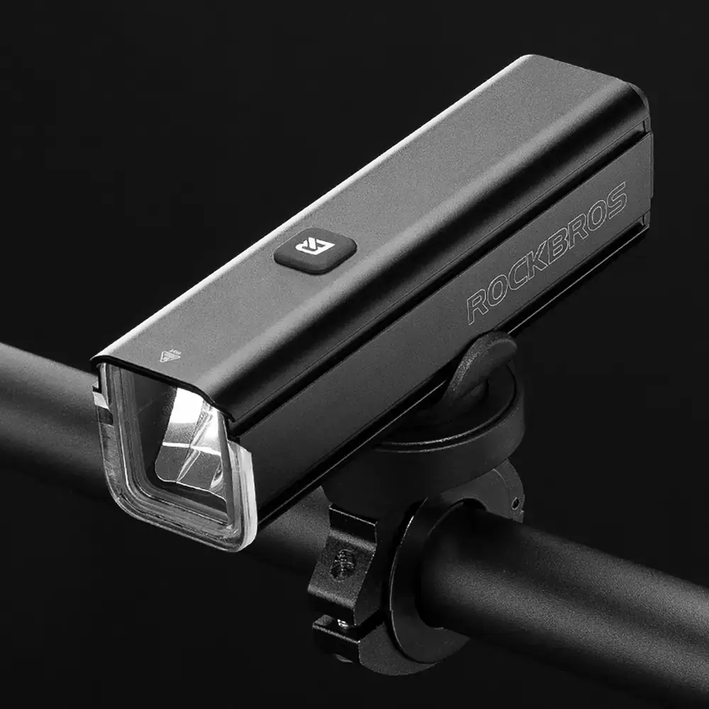 Rockbros 24610002001 Front Bike Light 1000 lm + USB-C - USB-A Cable - Black