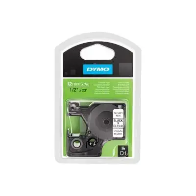 Dymo Schriftband 45010 Clear Black (S0720500)