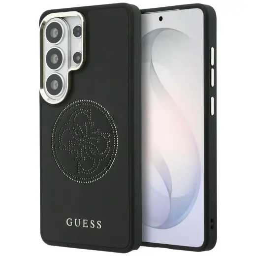 Guess Perforated Logo maciņš ar MagSafe atbalstu telefonam Samsung Galaxy S26 Ultra (S948) melns