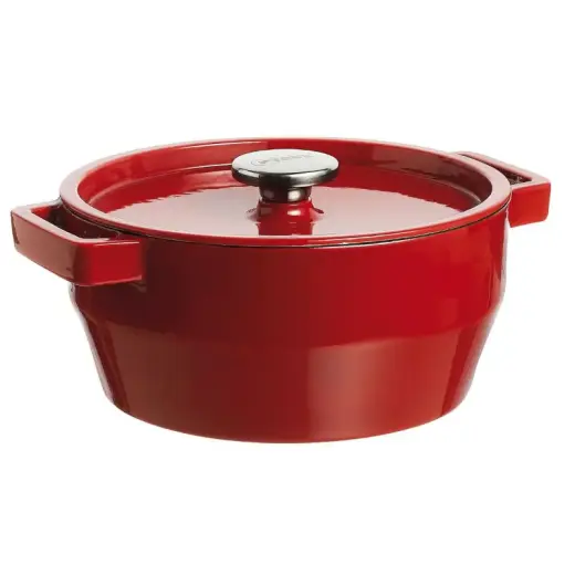 Čuguna katls 2,2L Pyrex apaļš Ø20cm sarkans