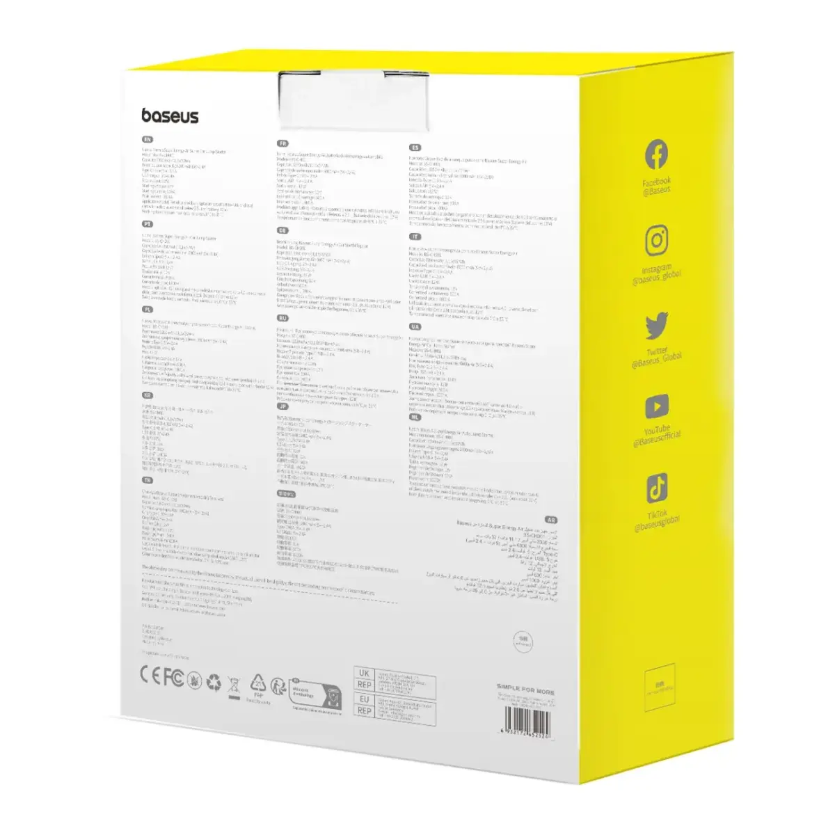 Baseus Super Energy Air Series Auto Startētājs (10000mAh, 1000A Maksimālā Strāva) Klastera Melns