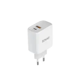 Savio Wall Charger tīkla lādētājs | 20W | USB-A, USB-C