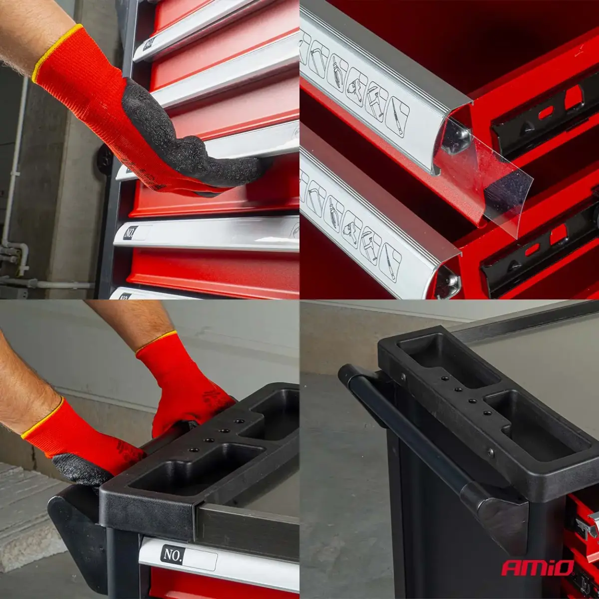 Tool Cabinet with 258-piece Tool Set 840x460x870mm AMIO-04892