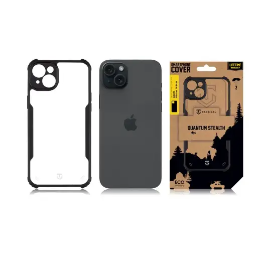 Tactical Quantum Stealth Cover for Apple iPhone 15 Plus Clear|Black